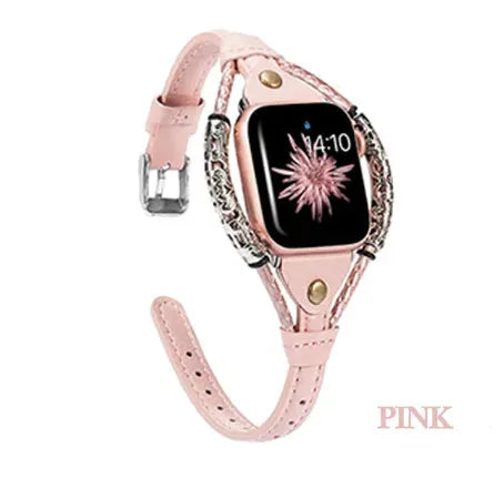 Handmade vintage metal bracelet fashion leather strap - Bellarte Enchanté Handmade vintage metal bracelet fashion leather strap